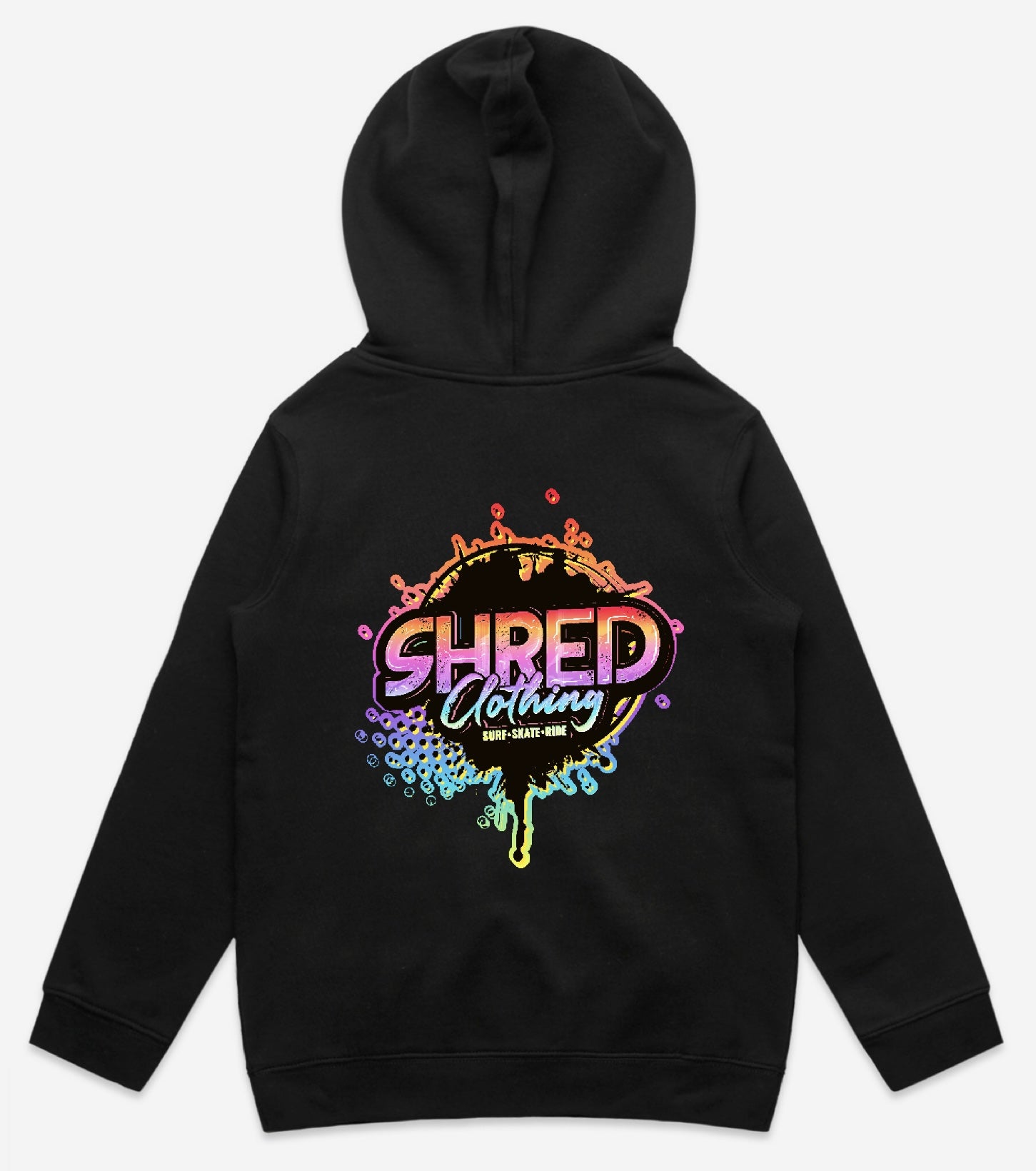 Logo hoodie black back