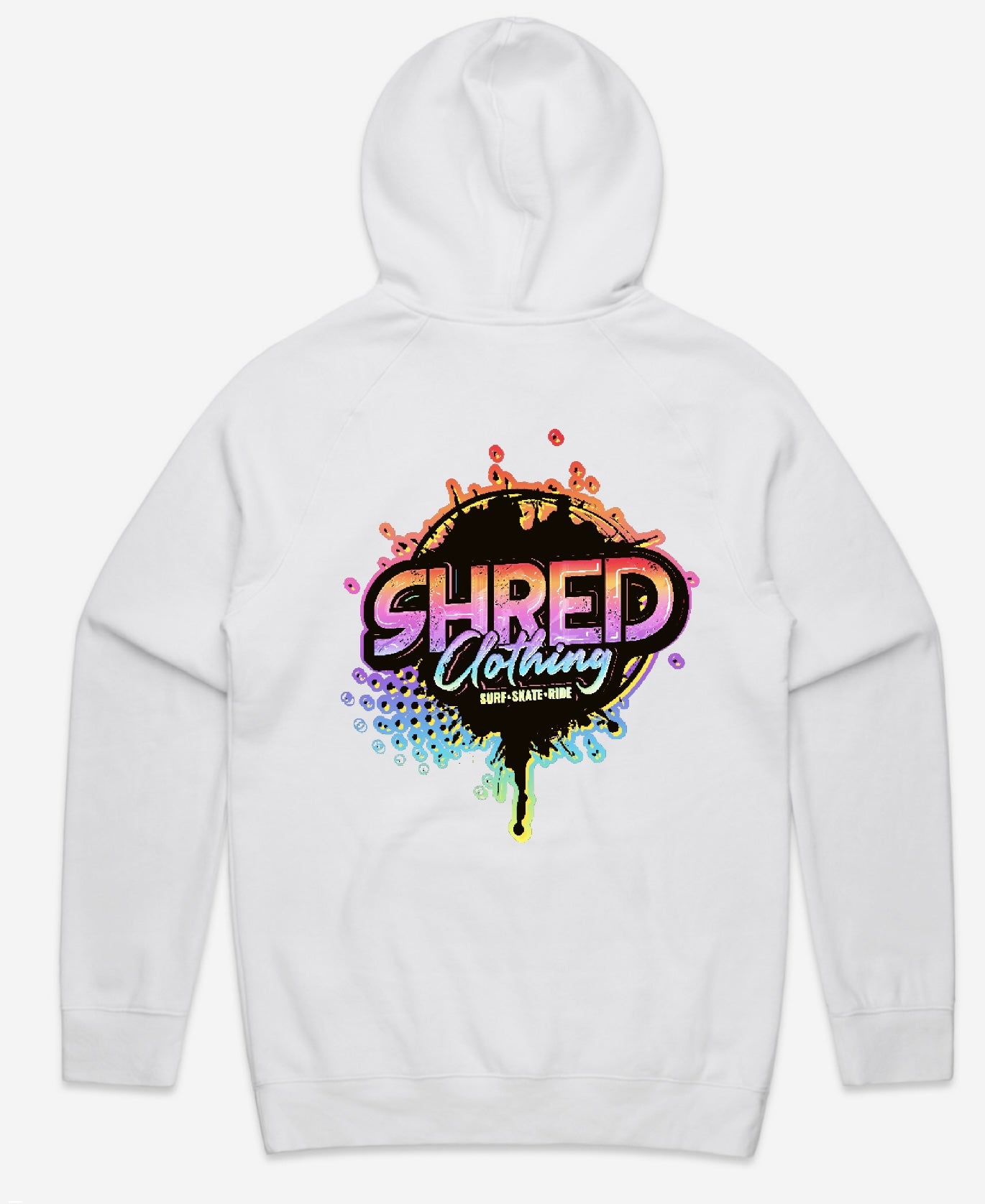 White logo hoodie back