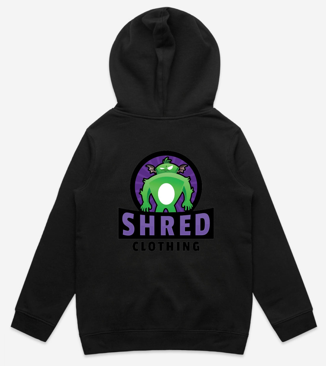 Youth monster hoodie back