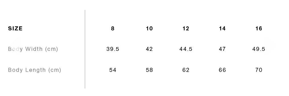 size chart youth singlet
